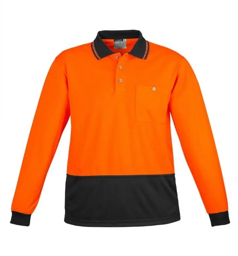 Picture of Syzmik, Unisex Hi Vis Basic Spliced L/S Polo